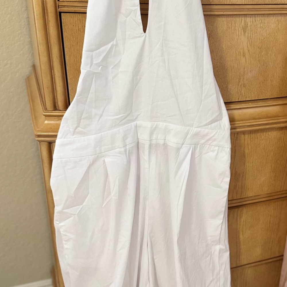 White Halter Jumpsuit - Picture 2 of 2